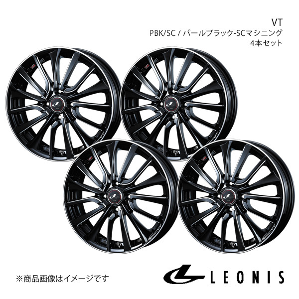 LEONIS/VT キャロル/キャロルエコ HB37S/HB97S アルミホイール4本セット【15×4.5J 4-100 INSET45 PBK/SC】0036325