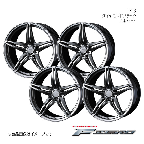 F ZERO/FZ-3 ES 10系 アルミホイール4本セット【20×8.5J5-114.3 INSET48 ダイヤモンドブラック】0039472×4