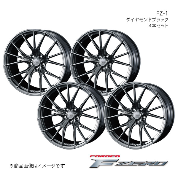 F ZERO/FZ-1 ギャランフォルティス CY4A アルミホイール4本セット【19×8.0J5-114.3 INSET48 ダイヤモンドブラック】0038973×4