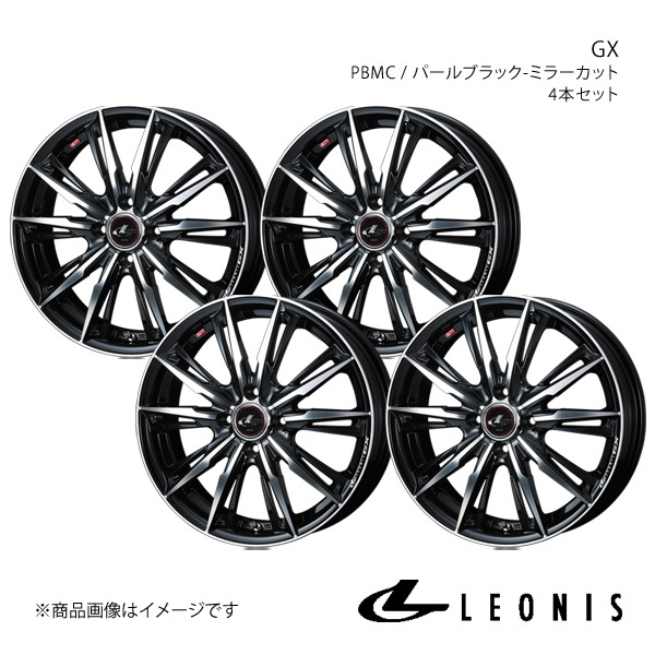LEONIS/GX フィット GR5/6/7/8 GS5/7 アルミホイール4本セット【17×6.5J4-100 INSET42 PBMC】0039349×4