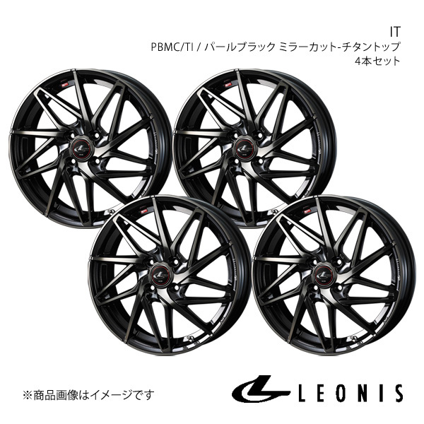 LEONIS/IT ムーヴ L170系 アルミホイール4本セット【15×4.5J 4-100 INSET45 PBMC/TI】0040558×4