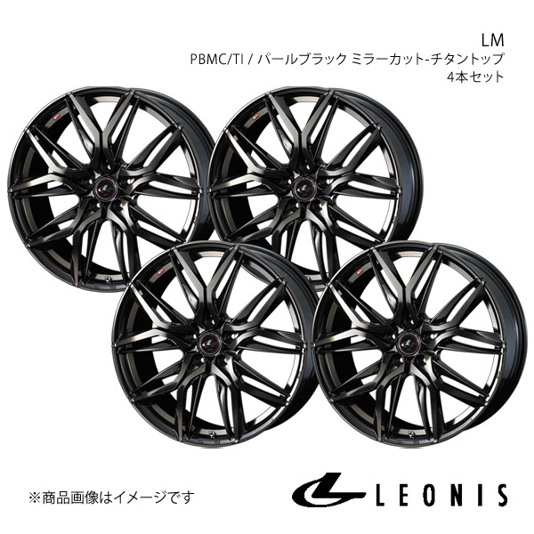 LEONIS/LM WRX STI VAB 6ポットキャリパー アルミホイール4本セット【18×8.0J 5-114.3 INSET42 PBMC/TI】0040829×4