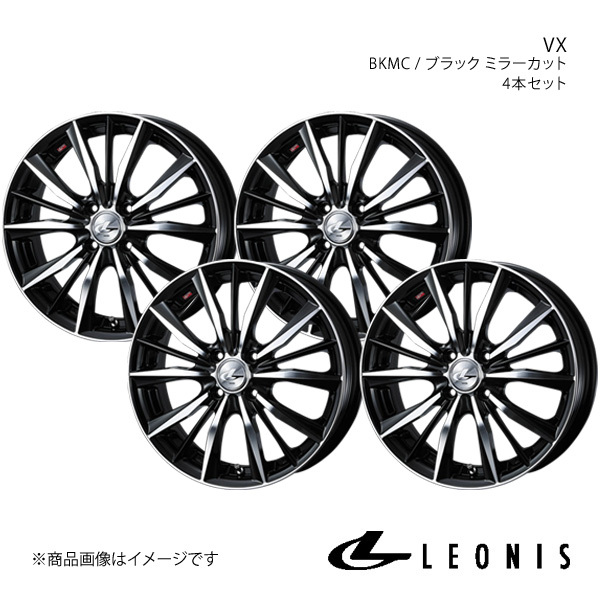 LEONIS/VX カローラアクシオ 140系 14インチ車 アルミホイール4本セット【17×7.0J 4-100 INSET45 BKMC】0033256×4