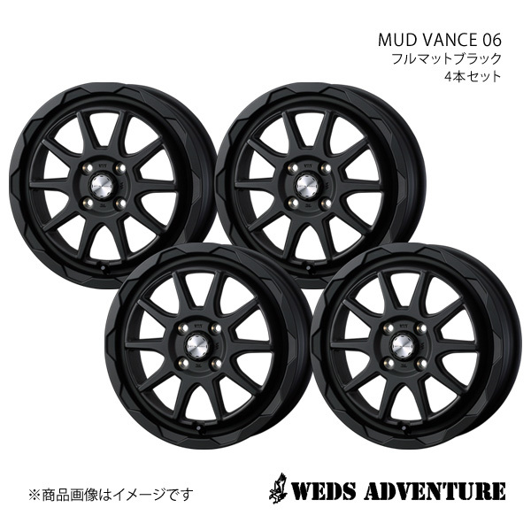 WEDS-ADVENTURE/MUD VANCE 06 ミニキャブバン DS64V アルミホイール4本セット【12×4.0B 4-100 INSET40 FULL MAT BLACK】0040200×4