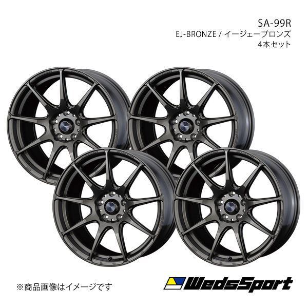 WedsSport/SA-99R レガシィアウトバック BP系 アルミホイール4本セット【18×7.5J 5-100 INSET45 EJ-BRONZE】0073902×4
