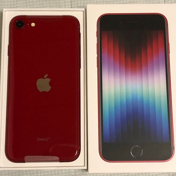 送料込 新品未使用 iPhone SE 第3世代 SE3 64GB RED SIMフリー SIMロック解除済 UQモバイル au kddi Apple
