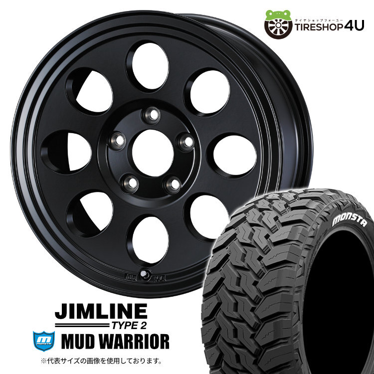 4本セット ジムライン タイプ2 TYPE2 16x8.0J 5/114.3 +0 MBK MONSTA モンスタ マッドウォーリア M/T 235/70R16 WL デリカD5 O/Fサイズ