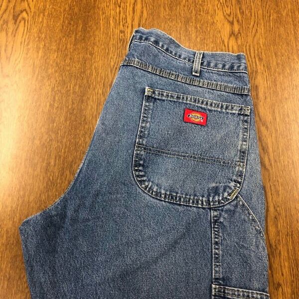 【FJ039】Dickies W36 L30 デニムペインターパンツ ワークパンツ メンズブランド古着 ディッキーズ 送料無料