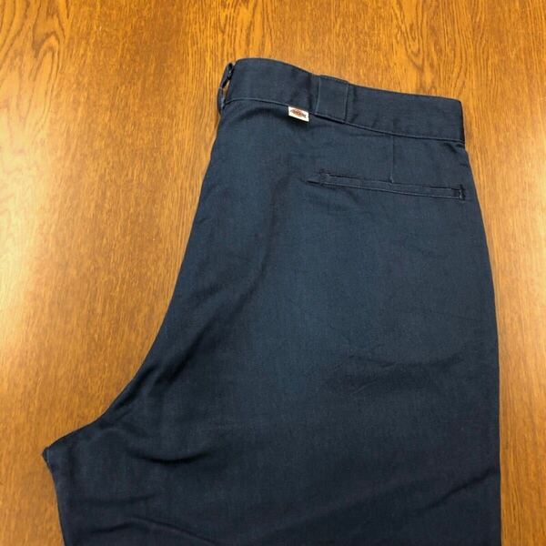 【FJ351】USA製 Dickies W42 L30 大きいサイズ ウォームパンツ ワークパンツ ネイビー 裏起毛 ブランド古着 ディッキーズ 送料無料