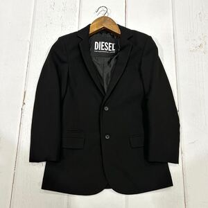 A ■ 良品 20年製 '洗練されたデザイン' DIESEL ディーゼル ストレッチ素材 2釦 テーラードジャケット 14 キッズ KIDS アウター BLACK系