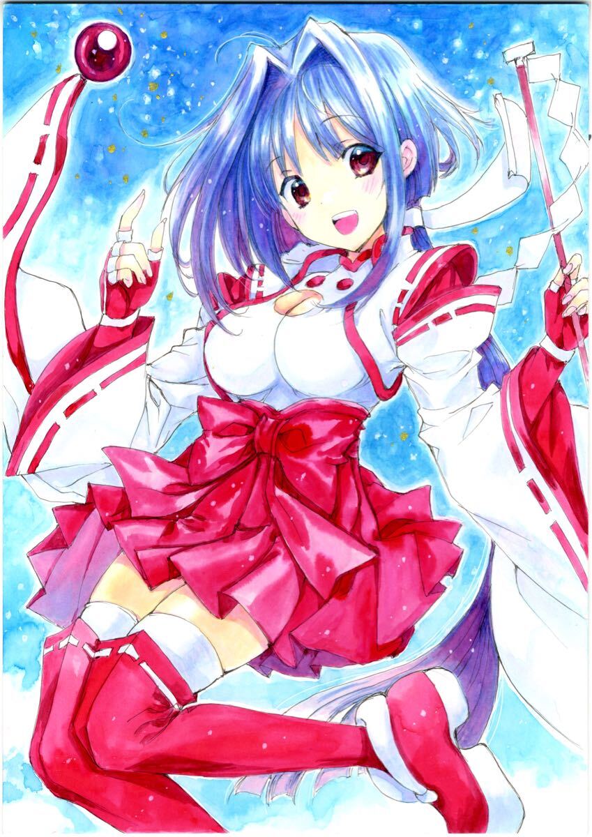 手描きイラストカラーインク【セラフィム立ち絵イラストA 手描きイラストカラーインク【セラフィム立ち絵イラストA