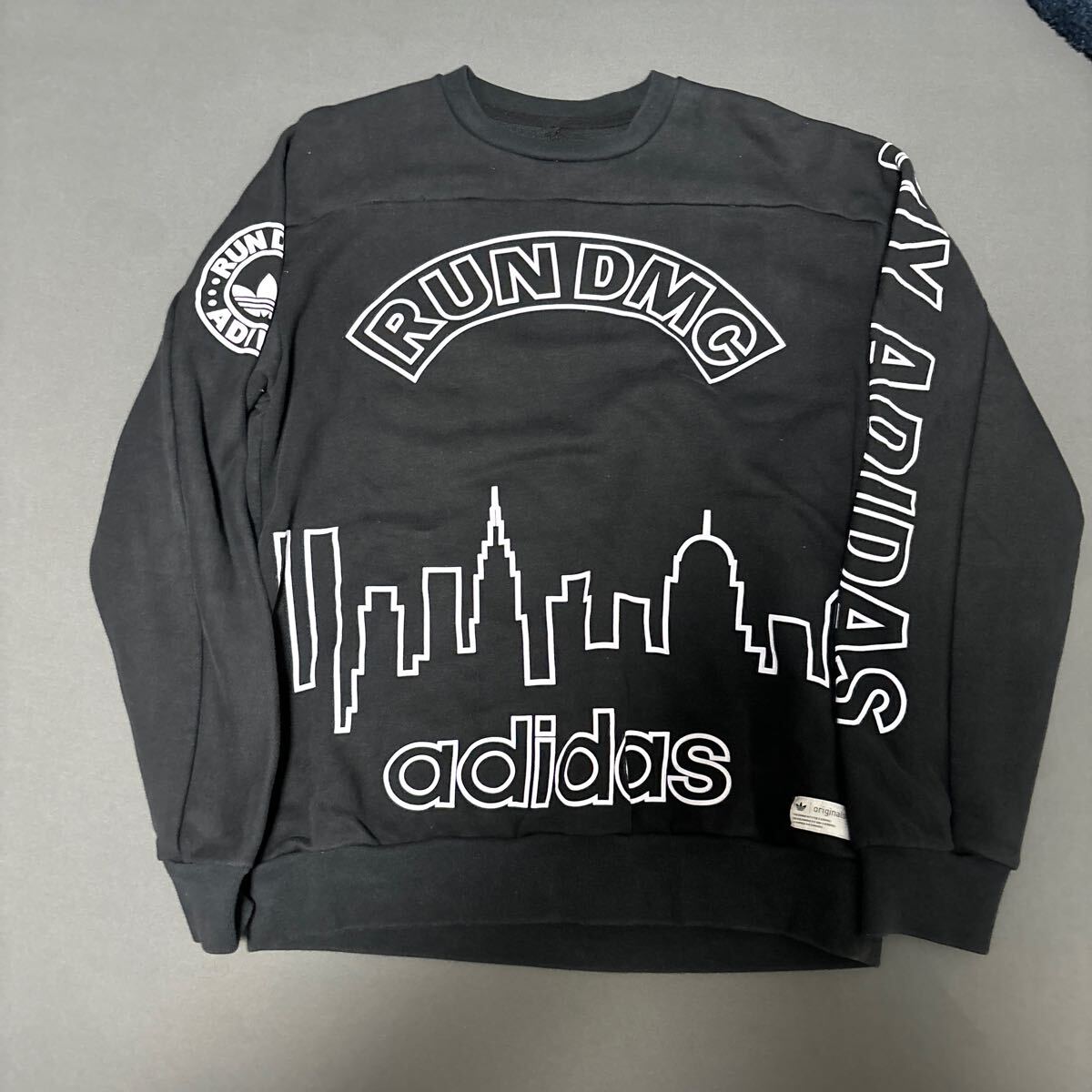 Vintage 80s Adidas Run DMC Style Allover Print Sweatshirt