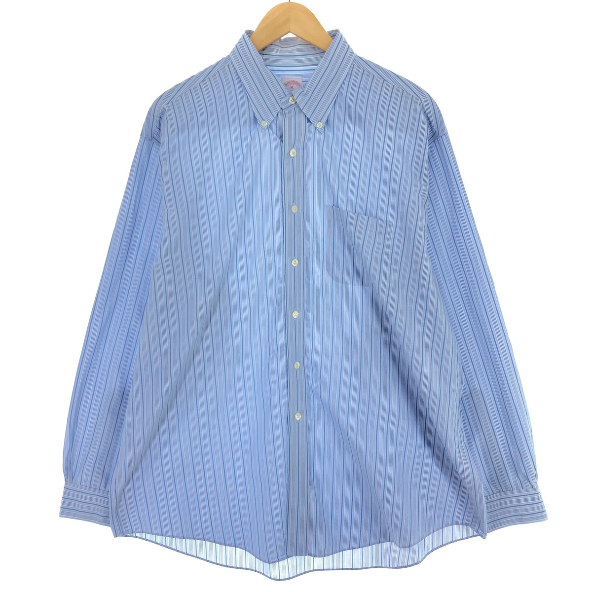 古着 ブルックスブラザーズ Brooks Brothers 346 マルチストライプ 長袖 ボタンダウンストライプシャツ メンズXL相当 /eaa496514