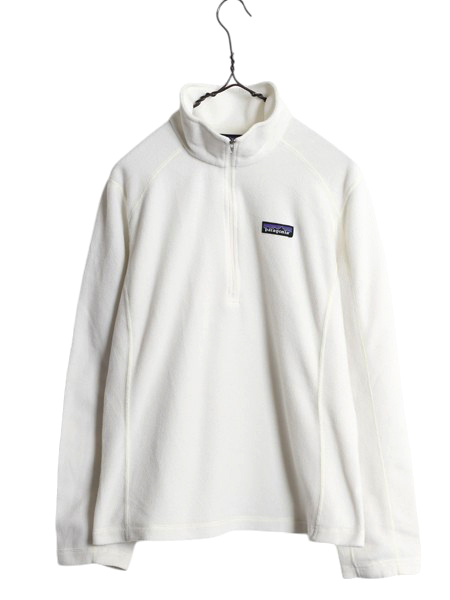 15年製 パタゴニア マイクロD ハーフジップ フリース プルオーバー レディース М / 古着 Patagonia ロンT 長袖 Tシャツ ハイネック 薄手