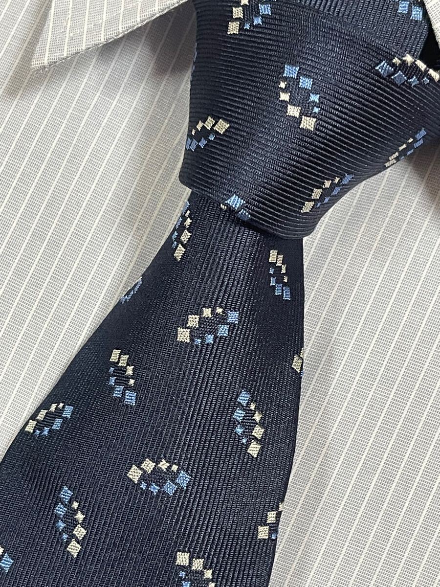 【未使用】fiorio フィオリオ　ネクタイ　ソリッド　紺　タグ付き フィオリオ] FIORIO KNIT S SOLID ネクタイ （ネクタイ）｜green