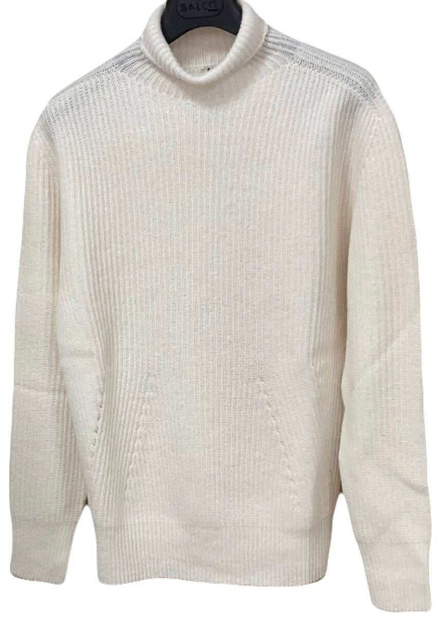 2024冬Lorena Benatti プルオーバー白M カシミア１００% 肉厚