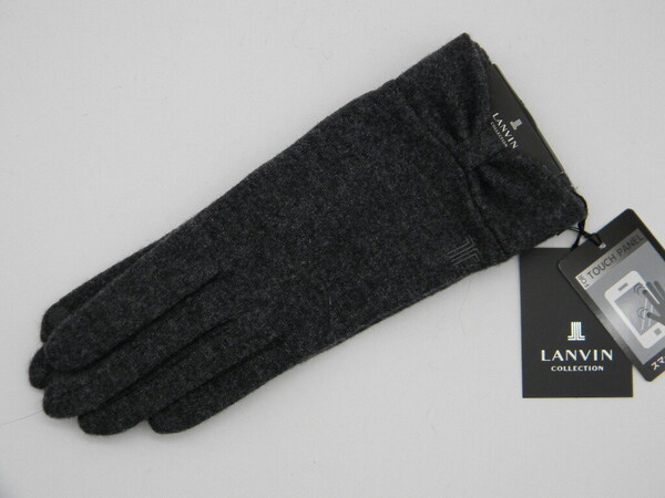 ★ LANVIN ★ グレー 手袋 ランバン