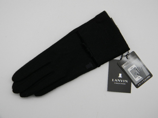 ■ LANVIN ■ 手袋 黒 ランバン 黒レース