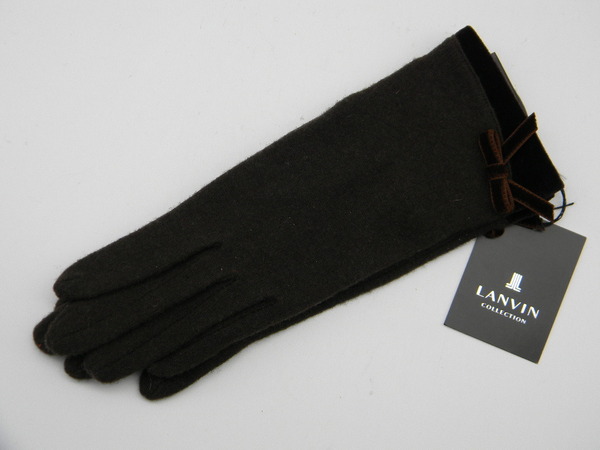 ☆★ LANVIN ★☆ こげ茶色 手袋 ランバン リボン
