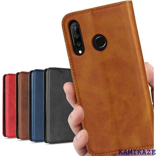 HUAWEI P30 lite ケース 手帳型 / P タンド機能 カバー 落ち着いた色 レトロ ライトブラウン 100