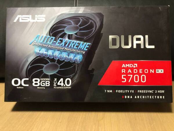 【中古品】【ASUS】【動作確認済】グラフィックボード RADEON RX 5700 DUAL 8GB OC PCパーツ PCIExpress ビデオカード【管理:10000005】