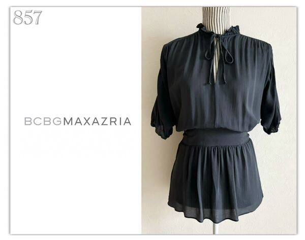 857◆BCBGMAXAZRIA◆シルク 100% チュニック ブラウス◆
