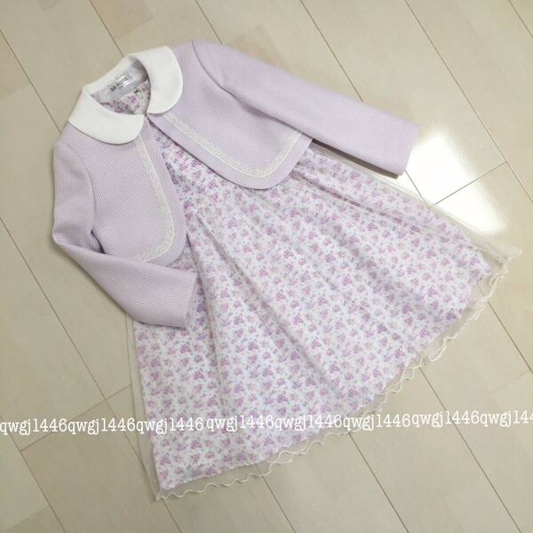 sa・ku・ra アンサンブルスーツ 2点セット 120cm フォーマルワンピース 卒園式 入学式 発表会 結婚式 七五三 女の子 キッズ サクラ