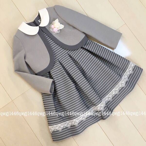 CHOPIN アンサンブルスーツ 3点セット 120cm フォーマルワンピース 卒園式 七五三 入学式 発表会 結婚式 ショパン 女の子 キッズ ショパン