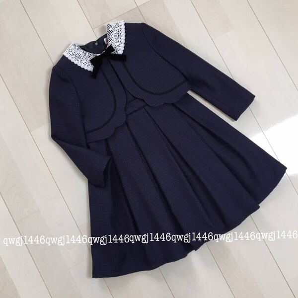 ELLE EN NOIR アンサンブルスーツ3点セット 120cm フォーマルワンピース 卒園式 入学式 七五三 発表会 結婚式 女の子 キッズ エル