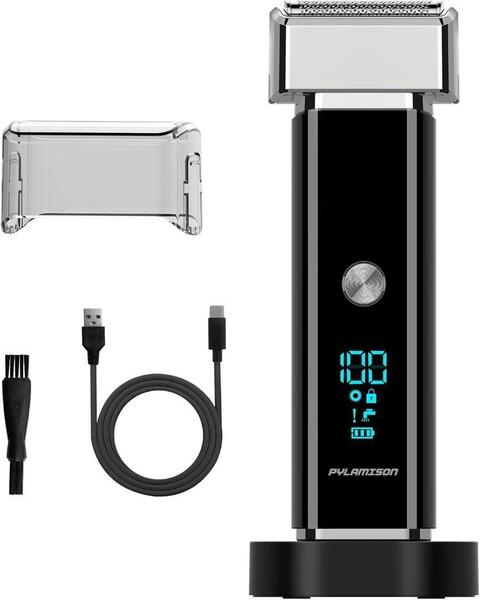 電気シェーバー 男性用 髭剃り 電動ひげそり 3枚刃 深剃り LEDディスプレイ 安全ロック IPX7防水 丸洗い お風呂剃り可