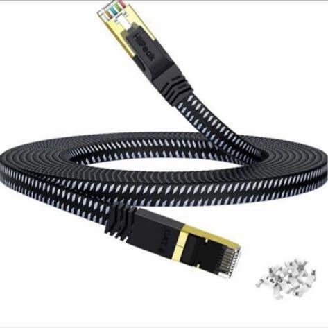 HiiPeak 25m LANケーブル フラット CAT8 超高速 40Gbps 2000MHz イーサネットケーブル
