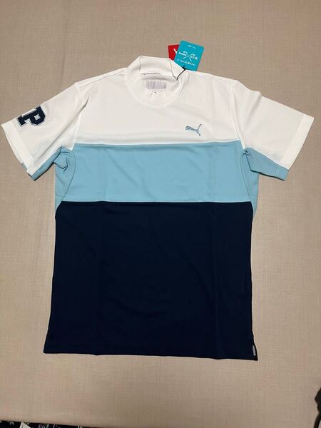 送料無料◆新品◆PUMA GOLF モックネック 半袖シャツ◆(S)◆622419-03◆プーマ ゴルフ