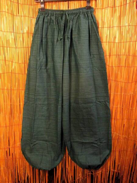 【SALE】⑧新品*男女兼用*コットン素材*二色の糸*シンプル*ふんわり*アラジンパンツ