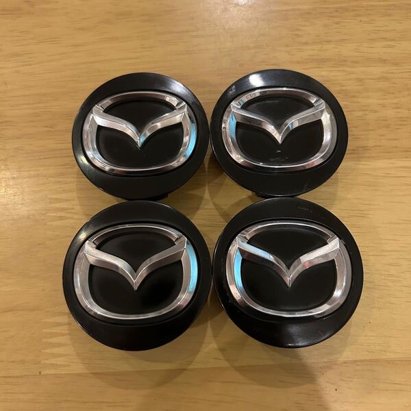 M266 マツダ 純正 センターキャップ 4個 外径57mm 黒 ブラック