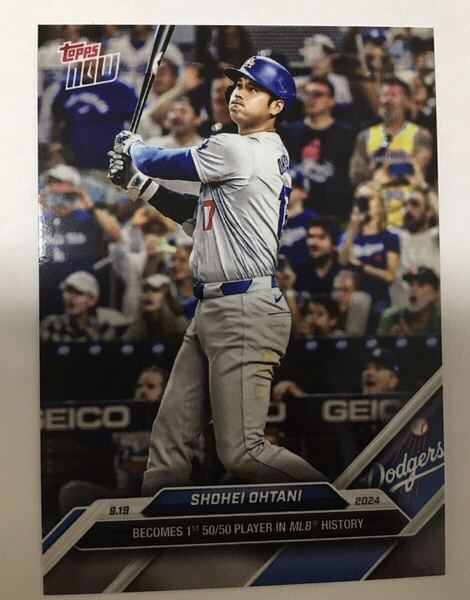 topps now 大谷翔平 50/50 カード ドジャース メジャーリーグ プロ野球 匿名発送 15