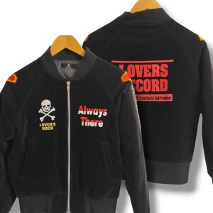 SUPER LOVERS SUPER LOVERS Велюровая куртка Sukajan Вышивка Череп Беспорядочный Сувенир Логотип M Черный (Black)