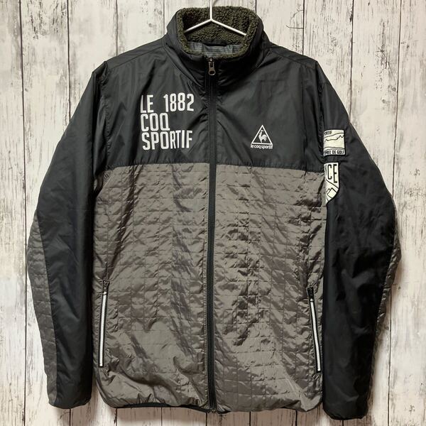 le coq sportif GOLF ルコック ゴルフ メンズ 中綿ジャケット L グレー×ブラック 送料無料