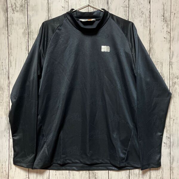 Munsingwear マンシングウェア ゴルフ 長袖Tシャツ モックネック カットソー 3L ブラック 送料無料