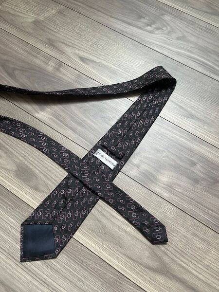 美品 VALENTINO ヴァレンティノ ネクタイ ブラック ドット 小紋 ダーク ブリティッシュ クラシック 百貨店