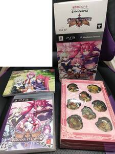 中古品 PS3 アルカナハート3  リンクアニメ設定資料集同梱  ※限定版ピンズセットは未開封です