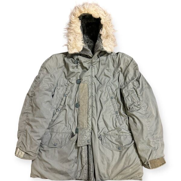米軍実物 USAF 70s Vintage TYPE N-3B フライトジャケット LANCER CLOTHING社製 Lサイズ ミリタリー