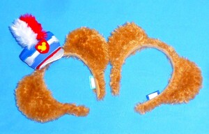 A188/TDS東京ディズニーシー ダッフィー ハッピーマーチングファンカチューシャ&ノーマルカチューシャ2種類