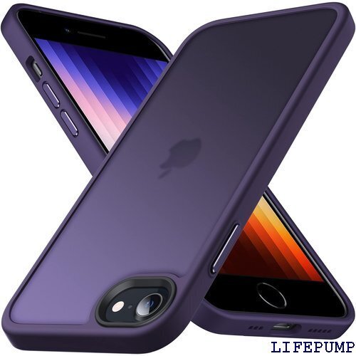 Anqrp iPhone SE 用 ケース 第3/2世 ース アイフォン 7 8 カバー 4.7 インチパープル 1284