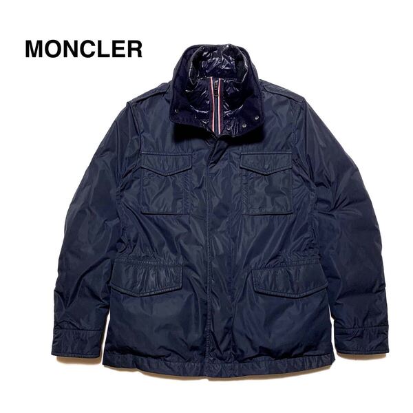 ☆良品 MONCLER モンクレール HECTOR ヘクター M-65 ミリタリー ダウンジャケット ネイビー ナイロンジャケット ブルゾン アウター