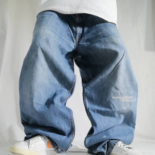 00s リーバイス シルバータブ バギーデニムパンツ ジーンズ Levis silverTab BAGGY メンズ W36 ライトブルー 古着 t072907
