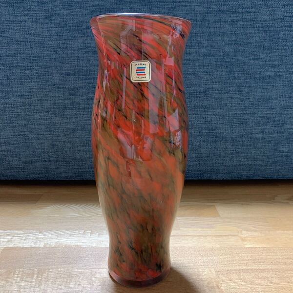 カメイガラス KAMEI GLASS ガラス製 花瓶 マーブル調ベース 華道具