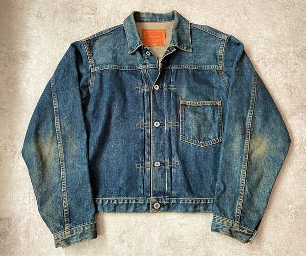 美色◎40 90s LEVIS 710506xx 506 1st Gジャン BIGE デニムジャケット 40s復刻 赤耳 ビンテージ リーバイス LVC 大戦 ww2 ビッグE vintage