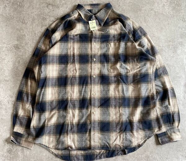 デッド◎90s00s オールド エディーバウアー オンブレチェック ネルシャツ シャドー ビンテージ eUSA ゆるだぼ vintage Eddie Bauer