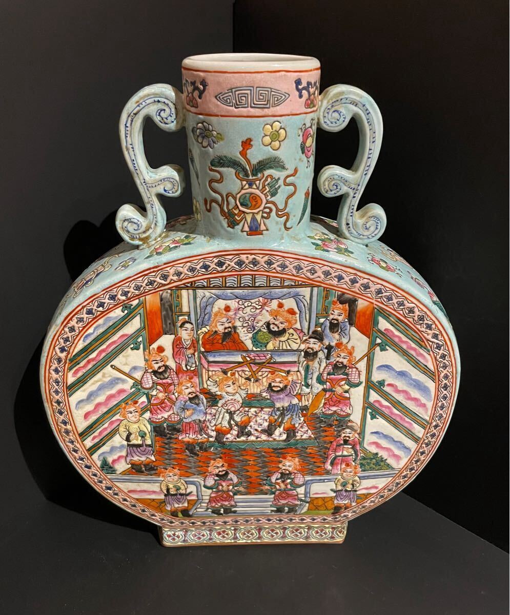 希少 花瓶 花生 唐物 中国美術 清時代 同治年製 色絵(Yahoo 希少 花瓶 花生 唐物 中国美術 清時代 同治年製 色絵(Yahoo