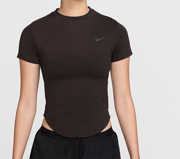 M 新品 ナイキ ADV 半袖 ランディビジョン Tシャツ ランニングトップ ディビジョンDri-FIT ショートスリーブ ブラウン ランシャツ